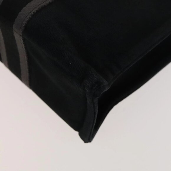 HERMES Fourre Tout Bag Canvas 2Set Black Brown Auth bs23479 - Picture 4 of 13